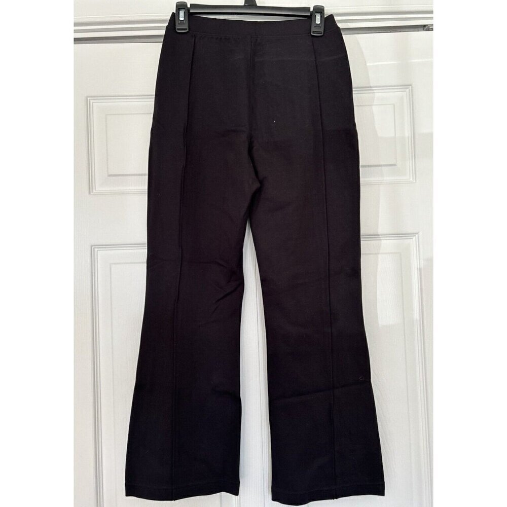Madewell Knit Kick Flare Ponte Pants Women High Rise Stretch Black Pull On Sz M - Picture 6 of 15